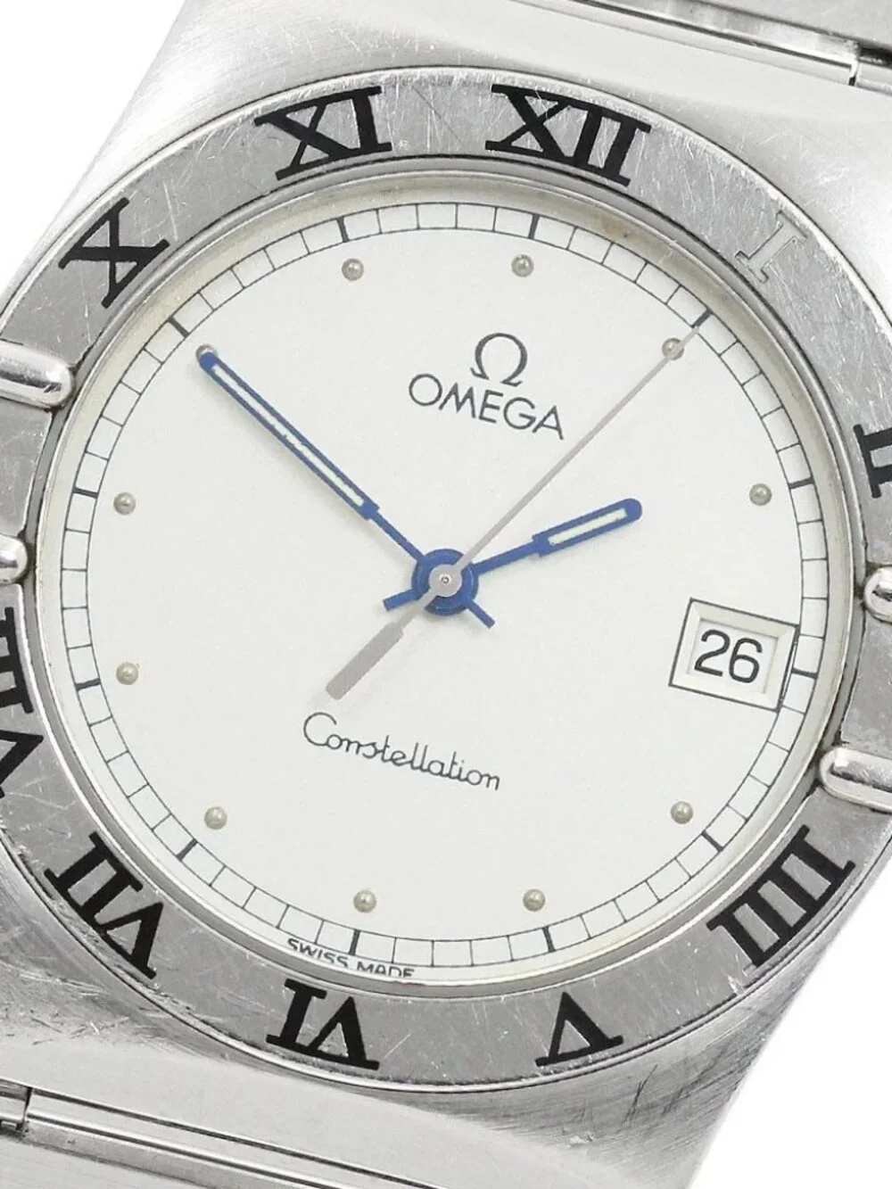 OMEGA Constellation Date Flat bezel Silver Dial Quartz Men's Watch_959646